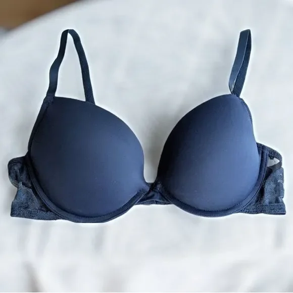LA SENZA Remix navy padded bra 36C B002 - Picture 1 of 7